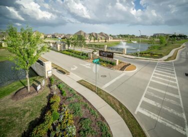 side view road and bridge into University Place