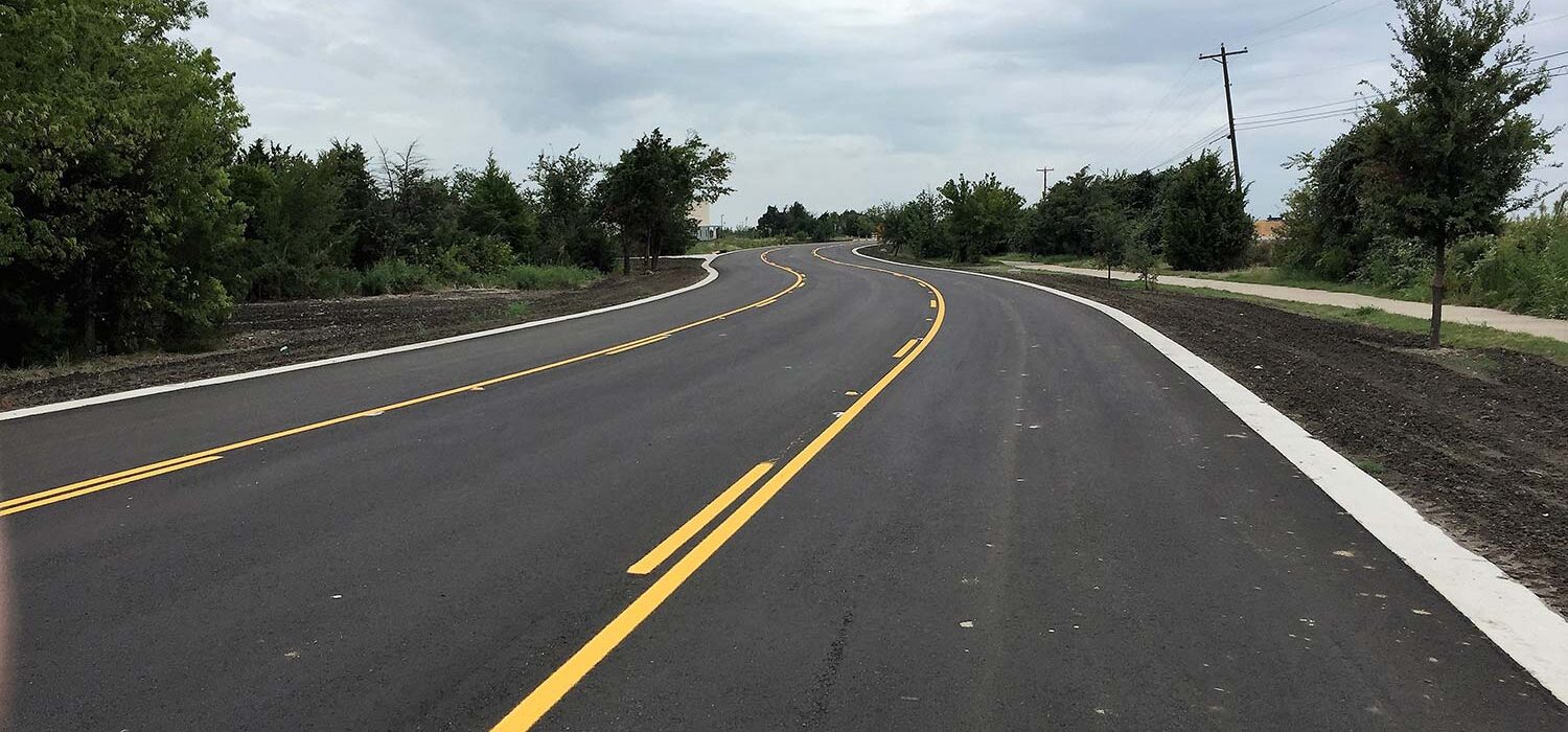 City of Pflugerville newly paved road